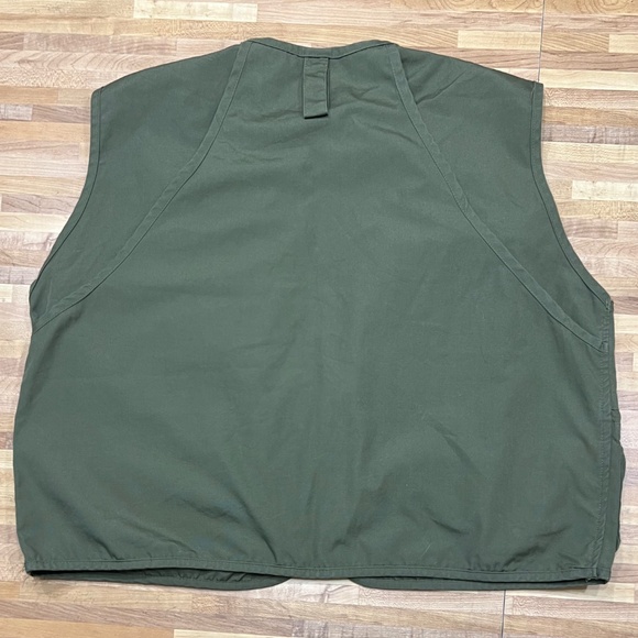Clear Creek Fishing Vest Mens XL Fly Patch Olive Green Cargo Zip Pockets - Picture 4 of 9